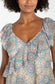 Flutter Sleeve Draped Blouse