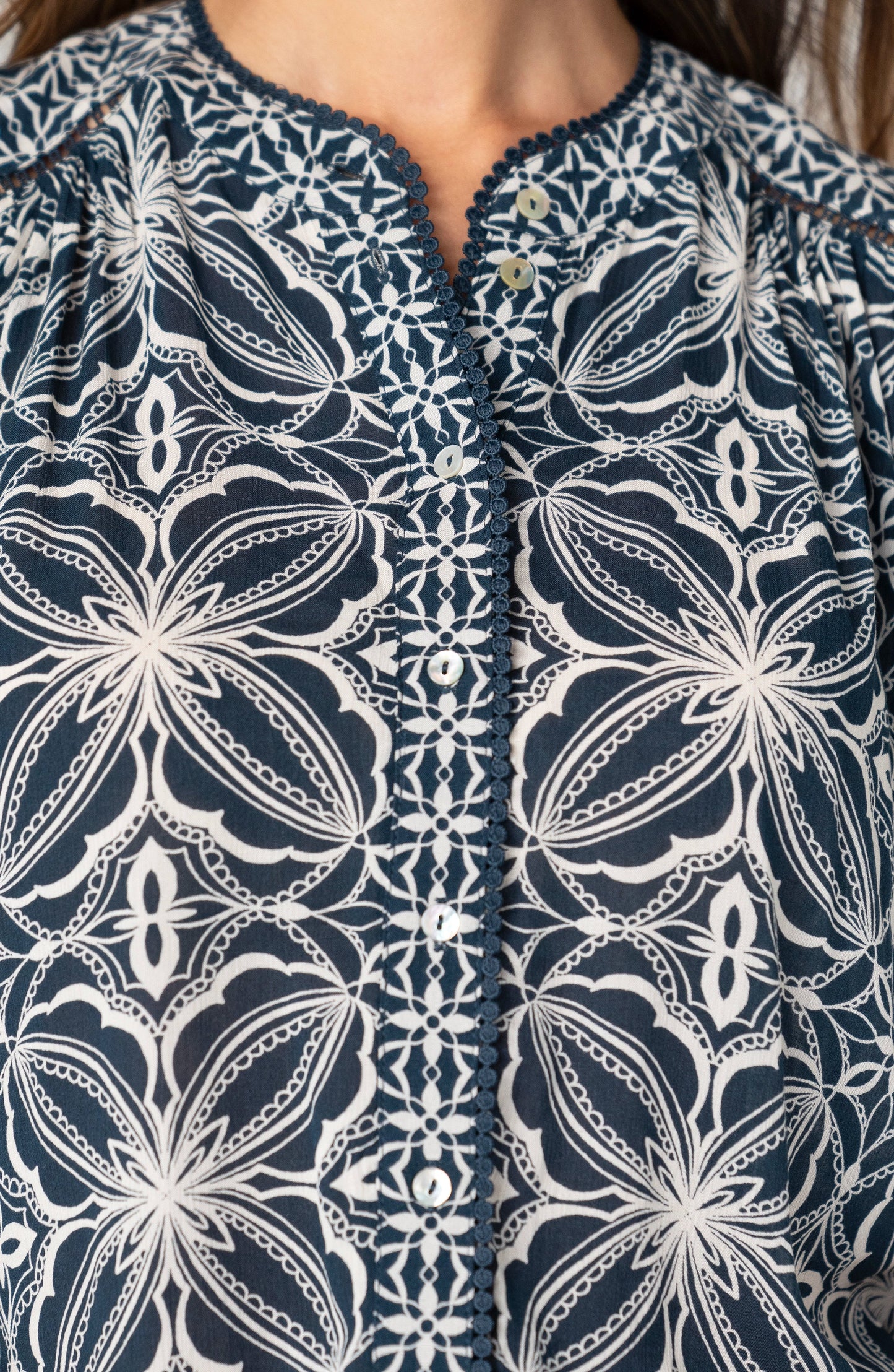 Button Front Woven Top