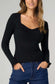 Sweetheart Neck Sweater