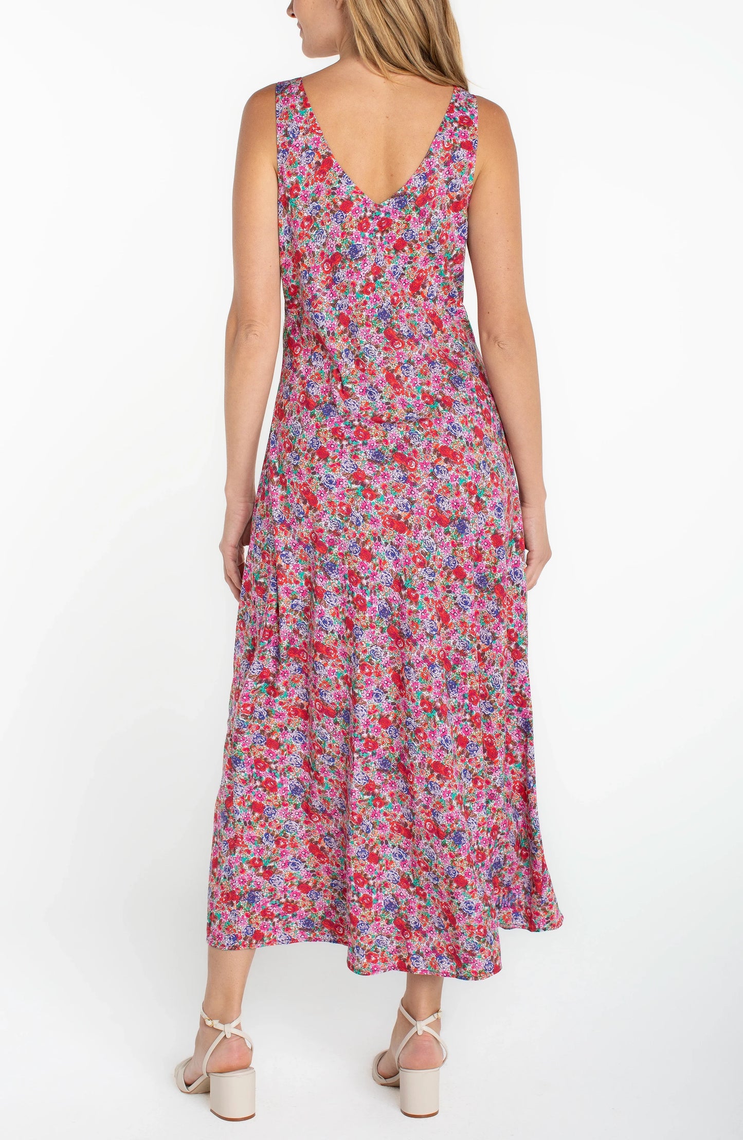 Ruffle Front Floral Dress