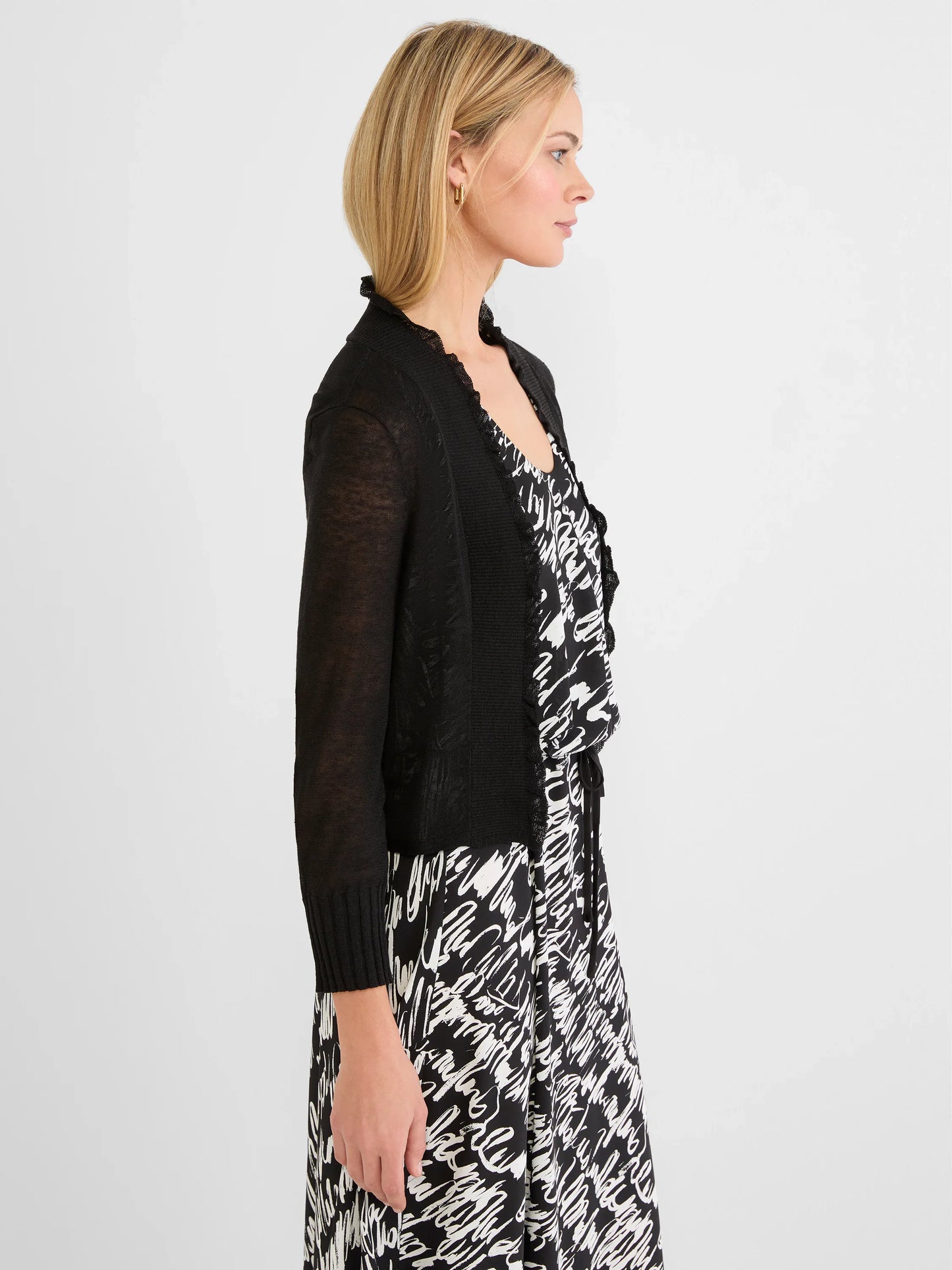 Ruffle Knit Cardigan