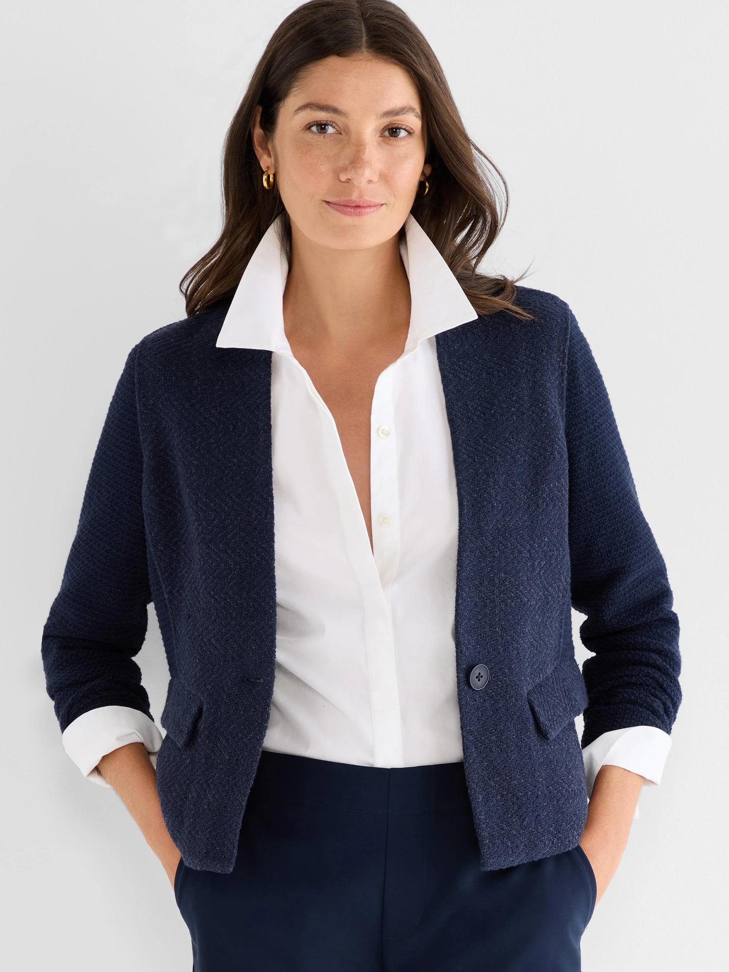 Weave Mix Knit Jacket