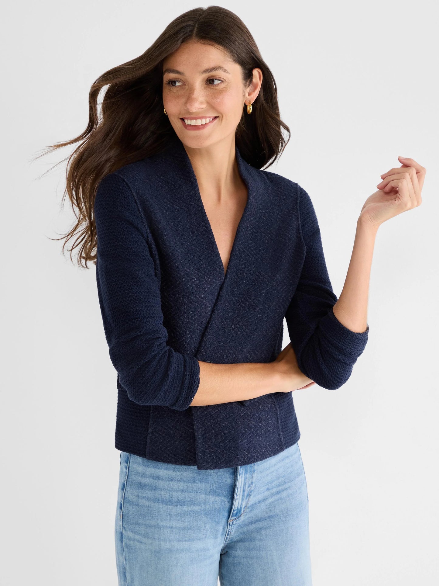 Weave Mix Knit Jacket