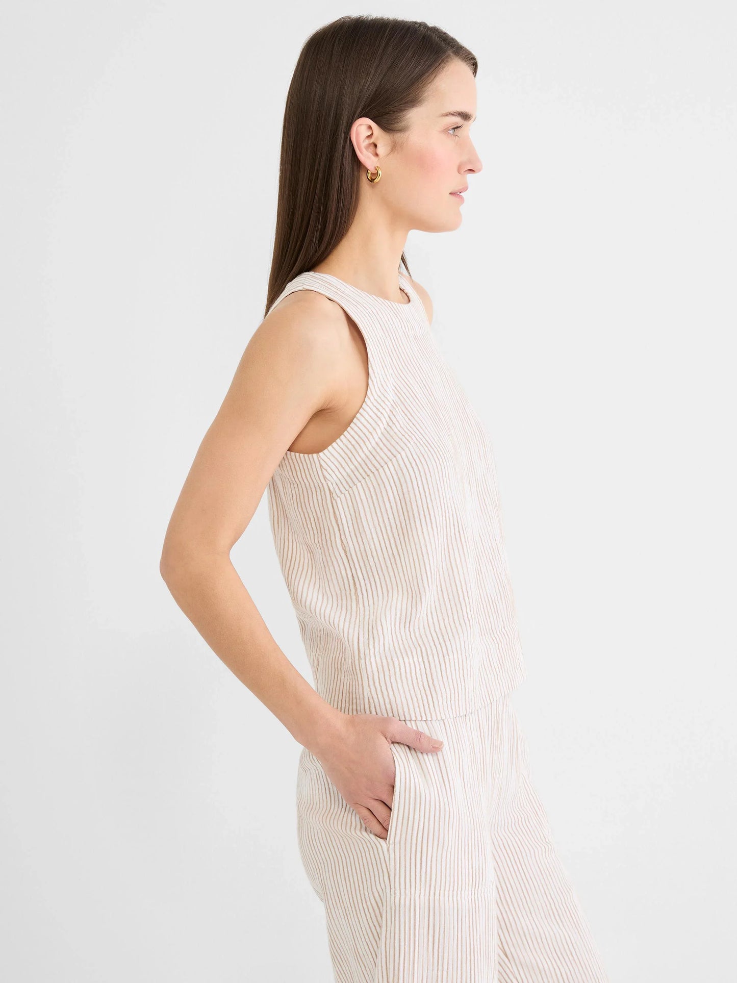 Pinstripe Gauze Tank