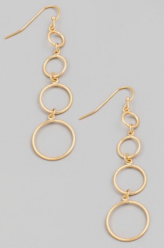 Hoop Chain Dangle Earrings