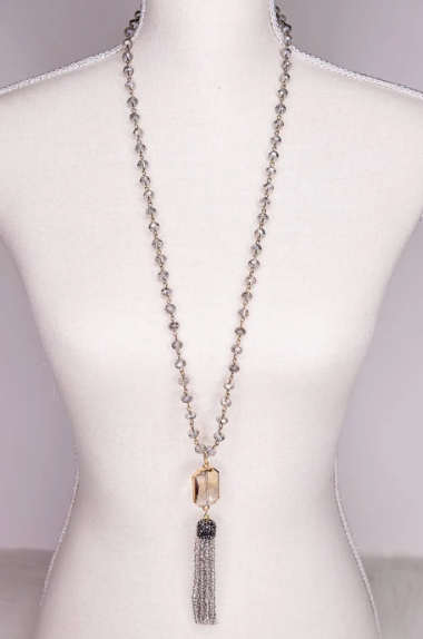 Athena Necklace in Smoke