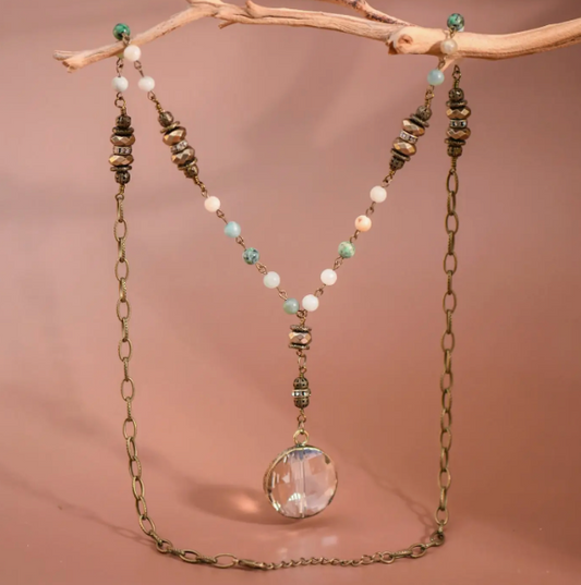 Linda Beaded Crystal Necklace