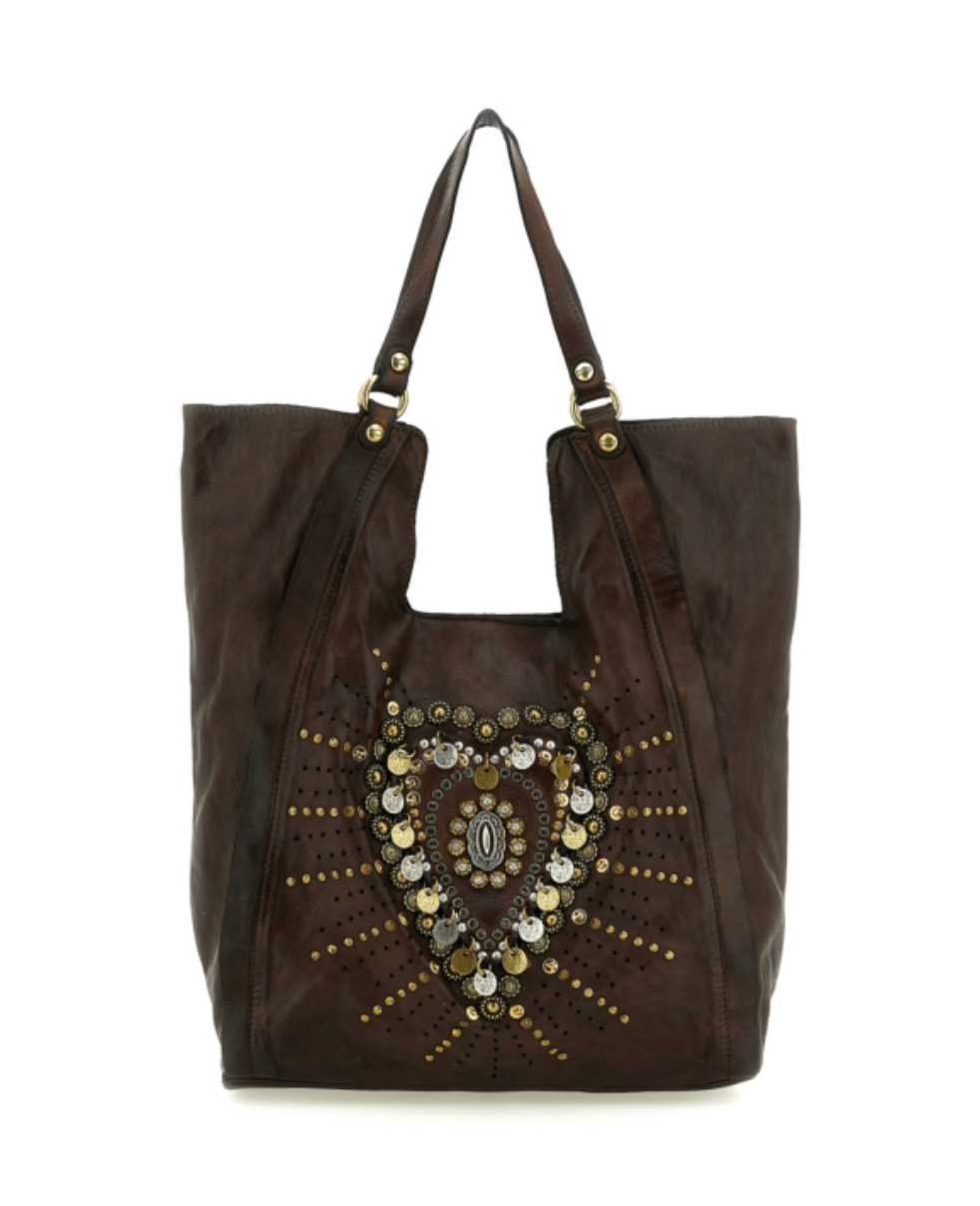 Camelia Shopping Tote - Brown