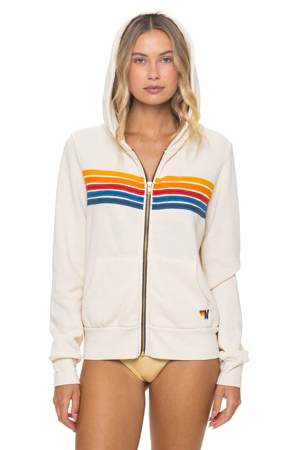 Stripe Zip - Vintage White