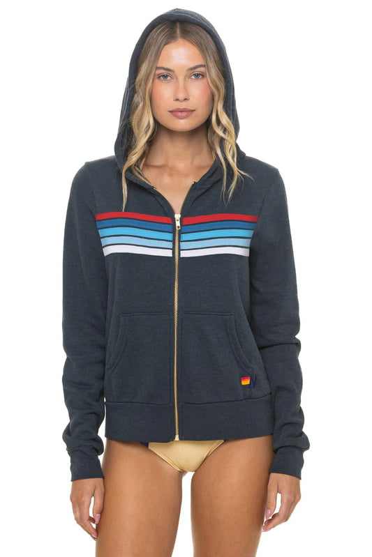 Stripe America Zip - Charcoal
