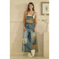 Patchwork Denim Overalls