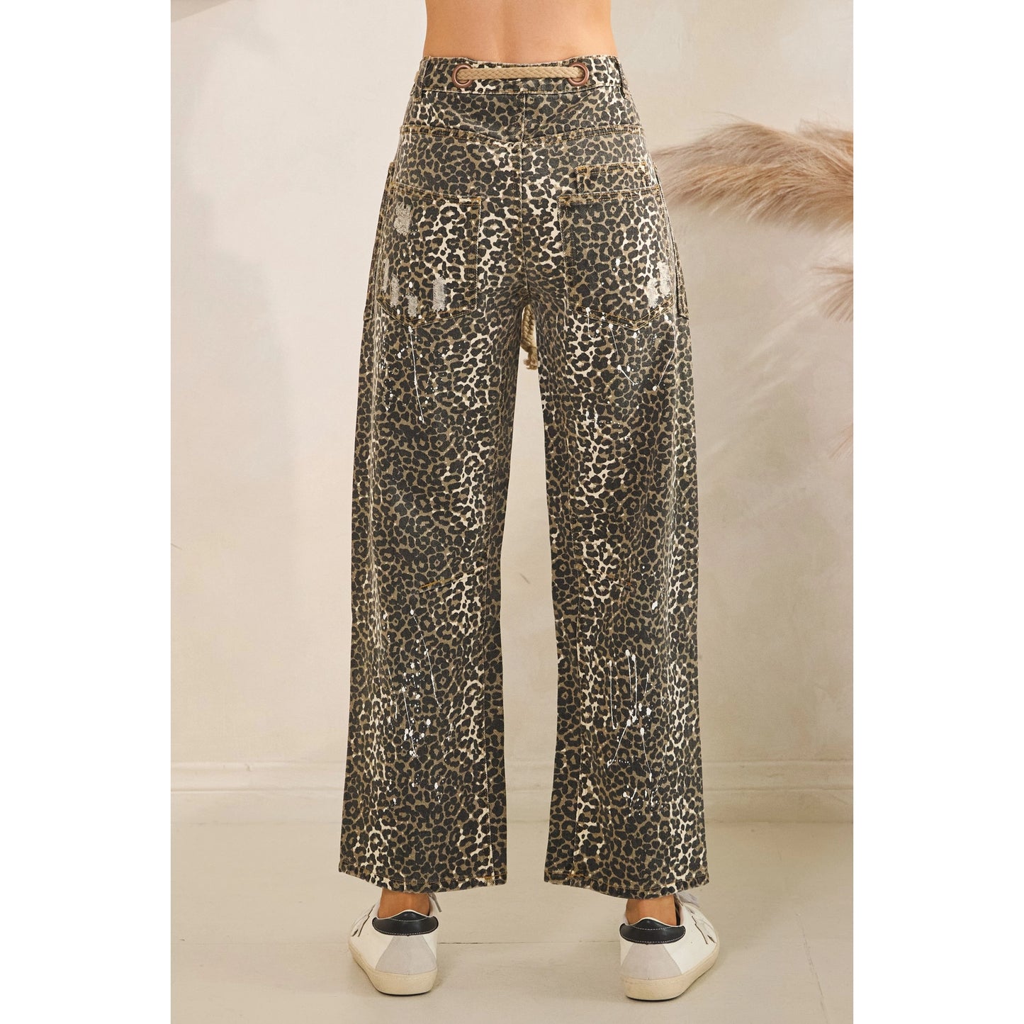Distressed Leopard Pant