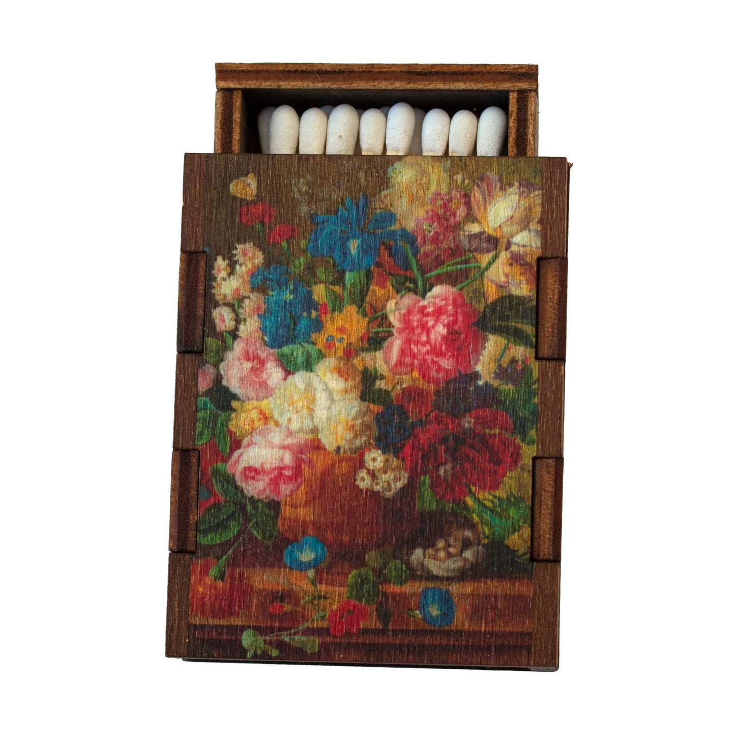 Flower Arrangement Wooden Matchbox