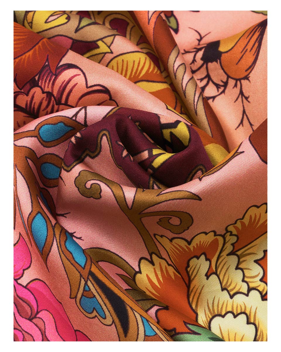 Royal Flora Square Scarf
