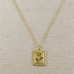 Flower Plaque Necklace