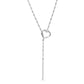 Heart Drop Bar Lariat Necklace