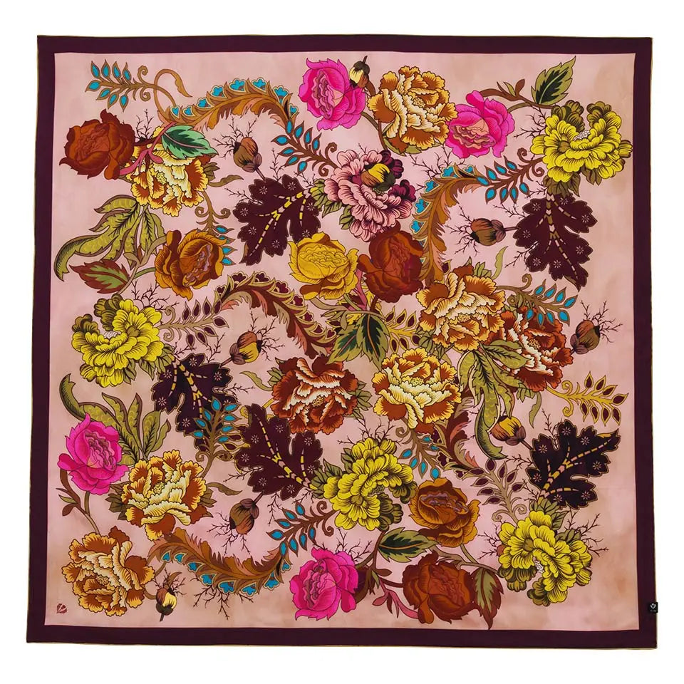 Royal Flora Square Scarf