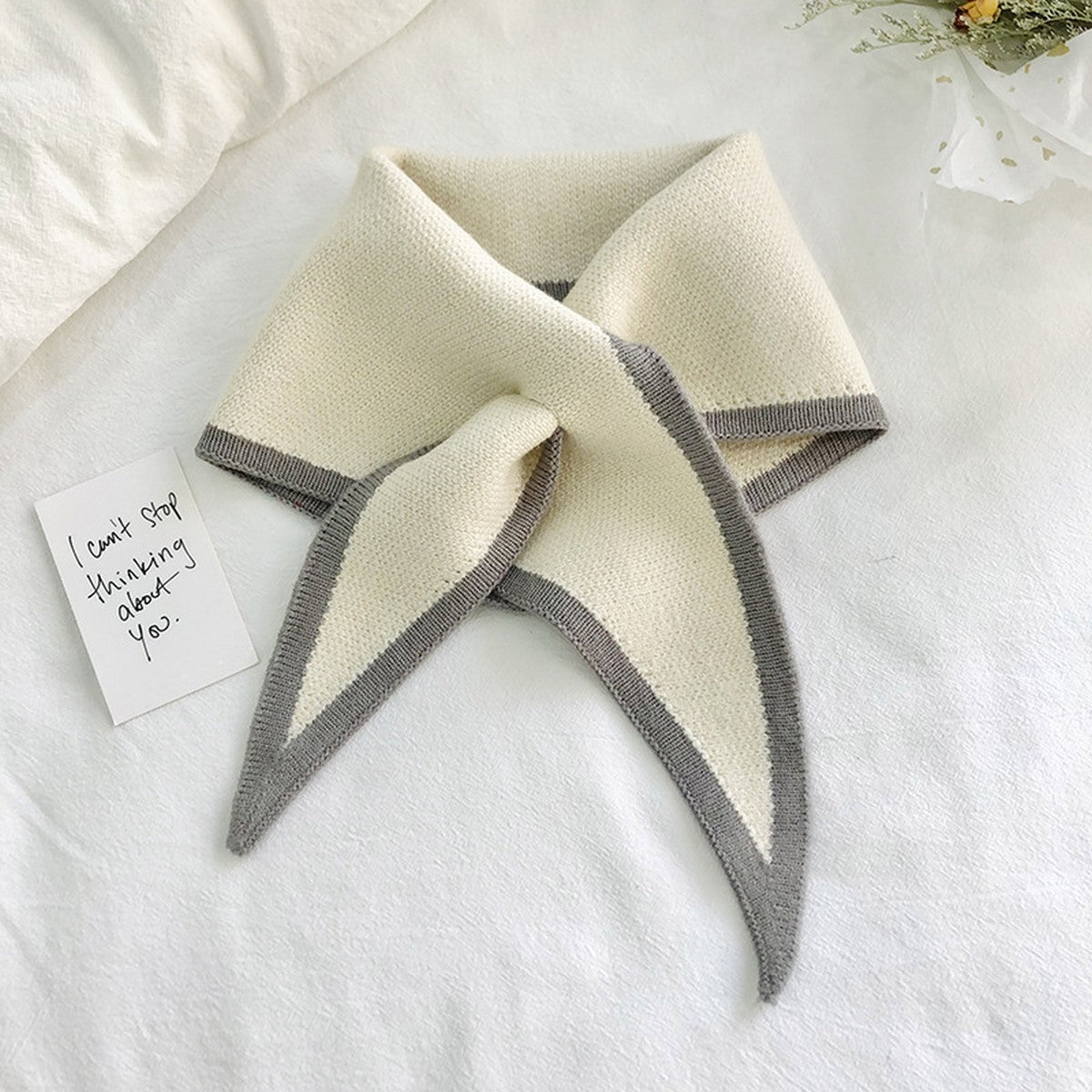 Knit Triangle Scarf