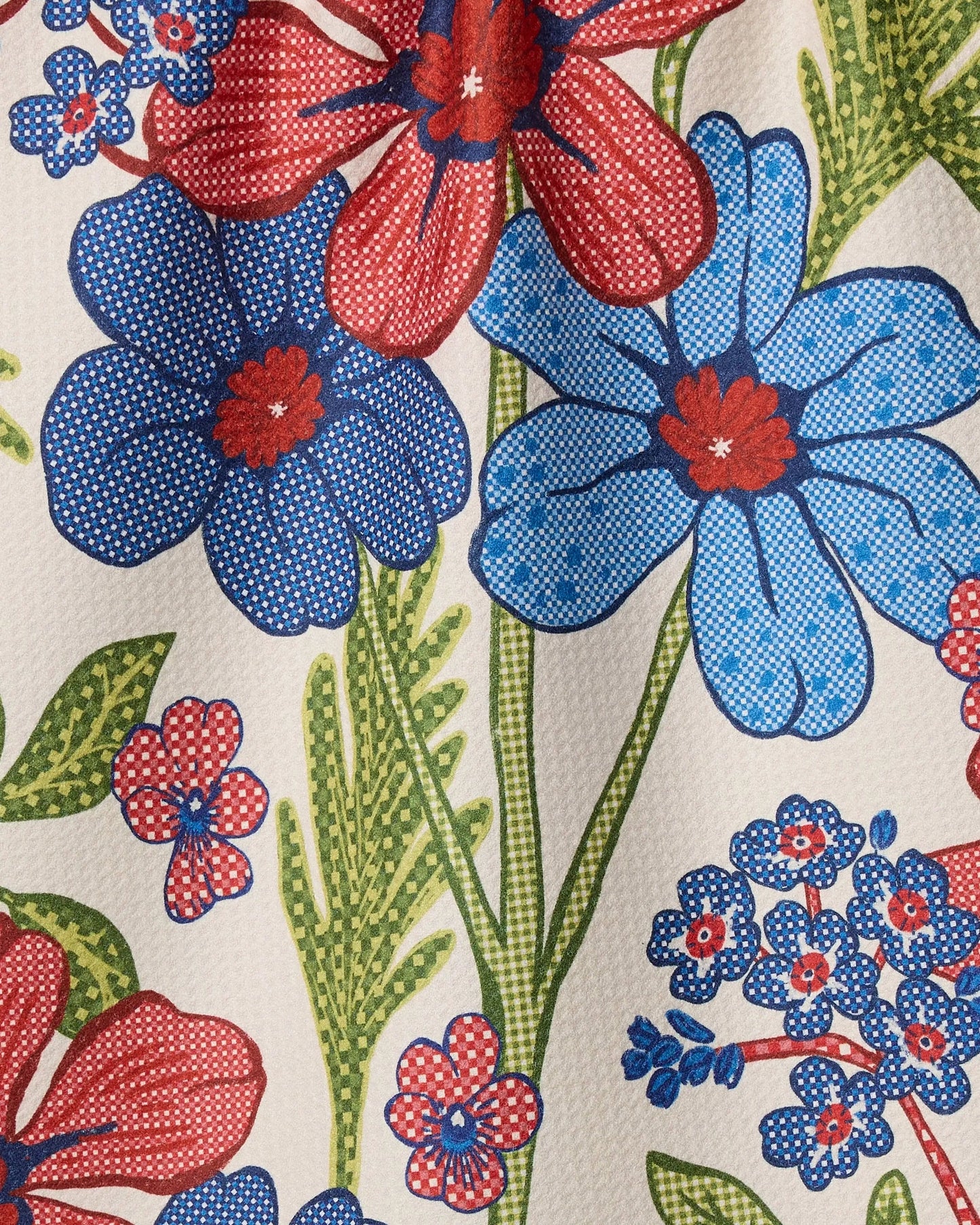 Plaid Floral Kitchen Towel