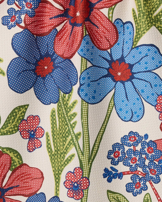 Plaid Floral Kitchen Towel