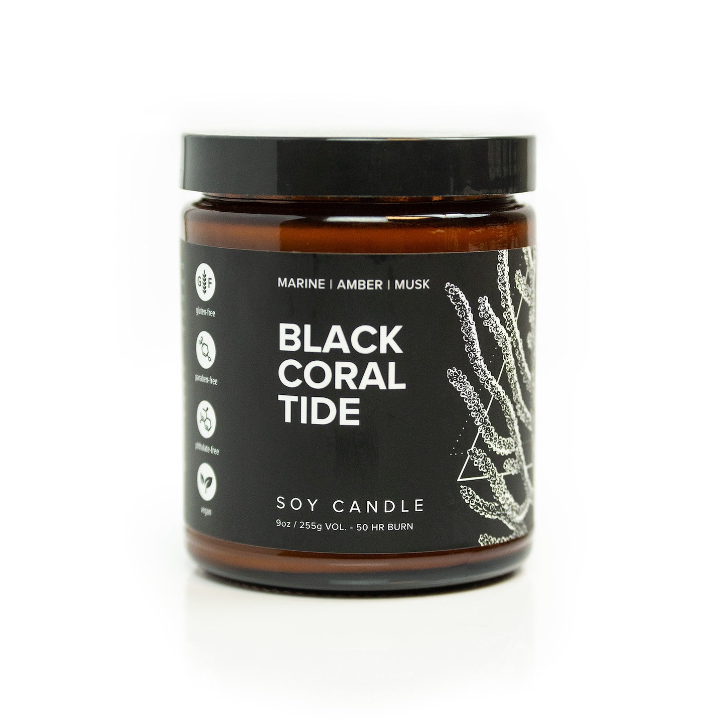 Black Coral Tide Candle - 9 oz