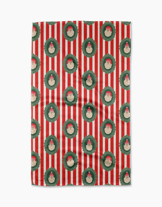Striped Santa Kitchen Towel