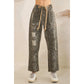 Distressed Leopard Pant