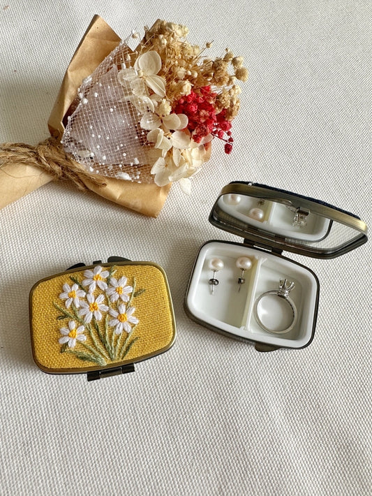 Embroidered Jewelry Box
