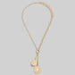 Heart & Compass Coin Necklace