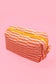 Checkered Cosmetic Makeup Pouch