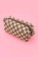 Checkered Cosmetic Makeup Pouch
