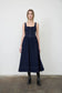 Denim Lace-Up Front Dress