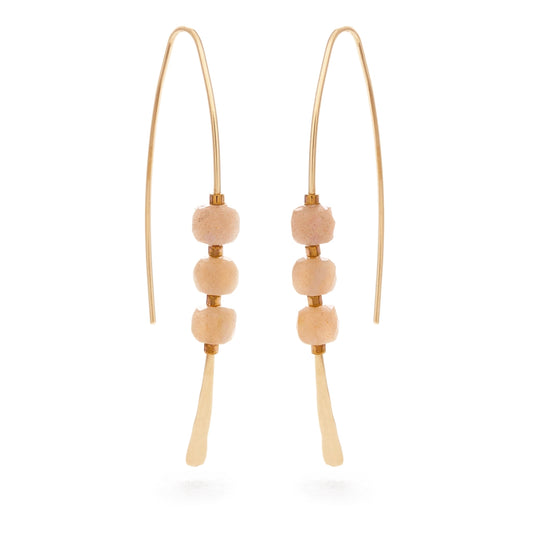 Peach Moonstone Threaders