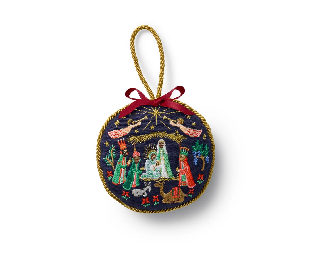 Nativity Embroidered Ornaments