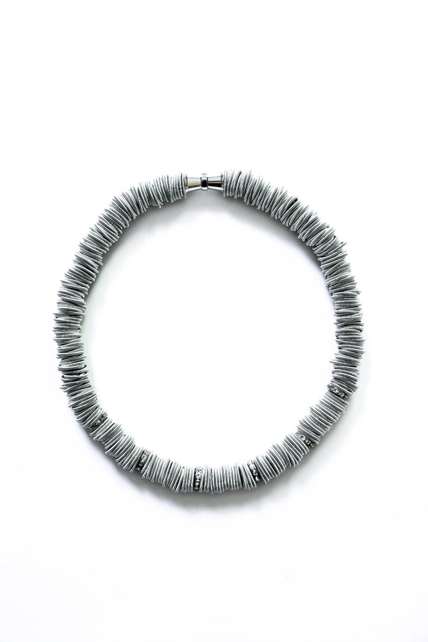Silver Rings Crystal Necklace
