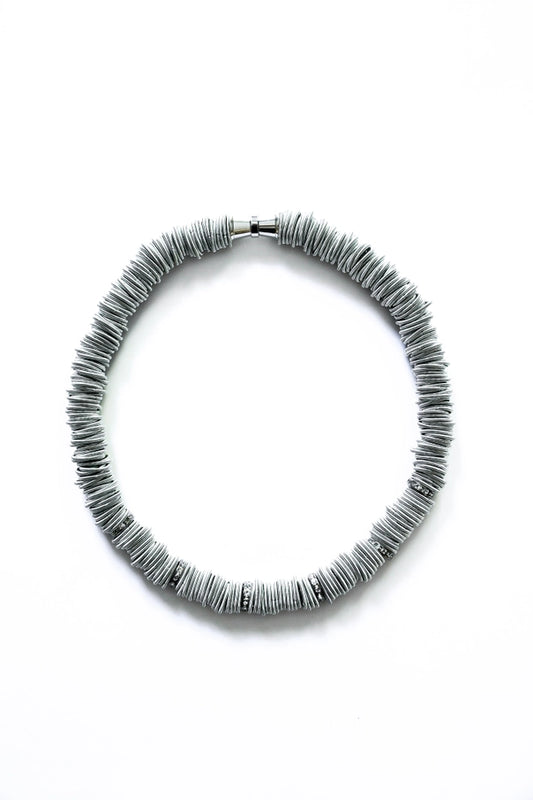 Silver Rings Crystal Necklace