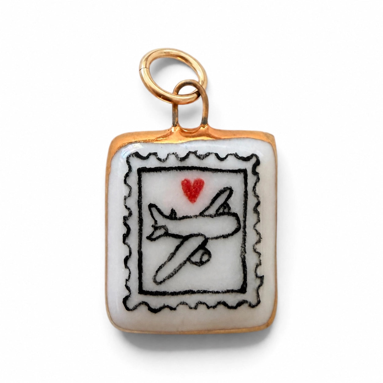 Plane Stamp Charm