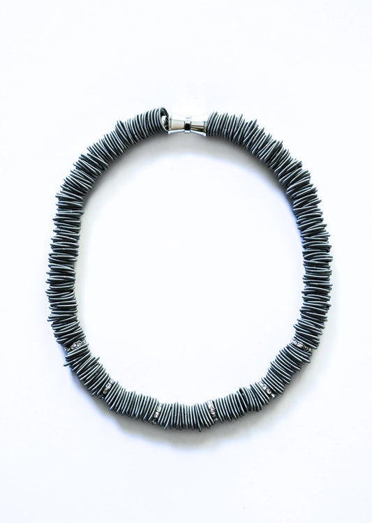 Slate Rings Crystal Necklace
