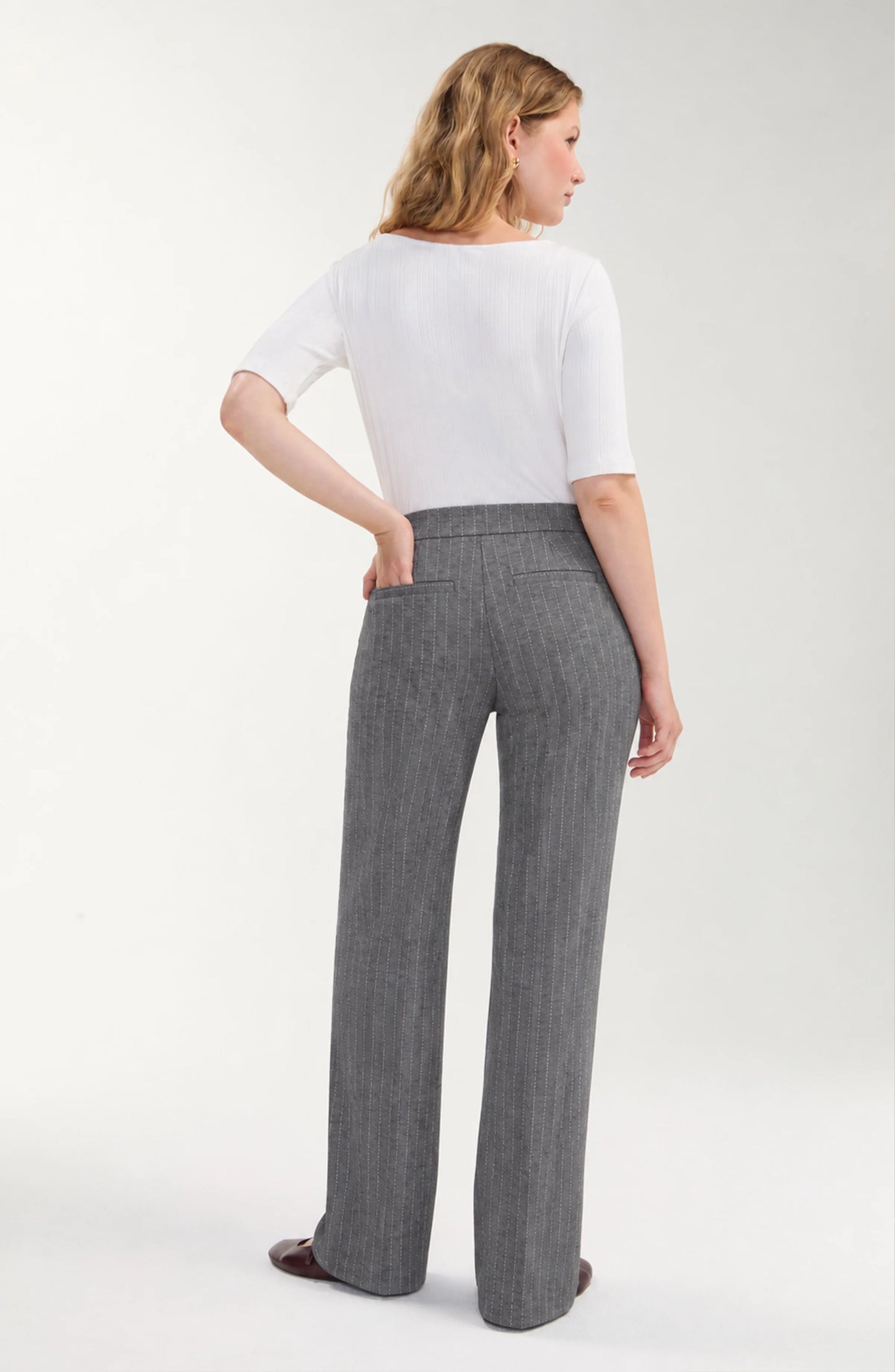 Stripe Wide Leg Trouser