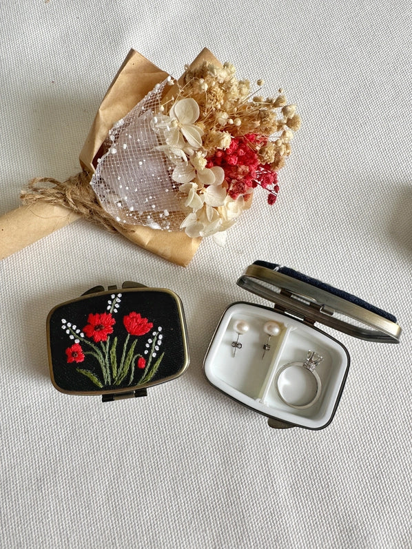 Embroidered Jewelry Box