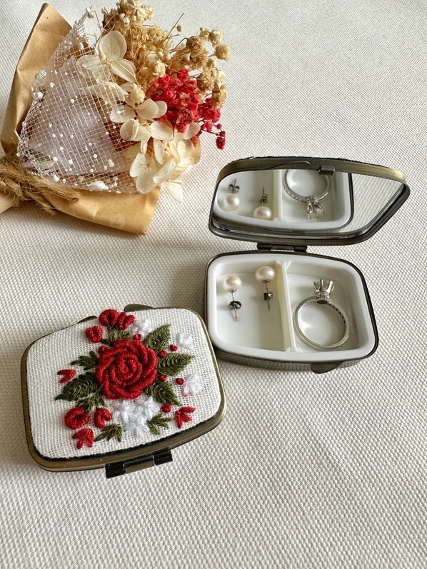 Embroidered Jewelry Box
