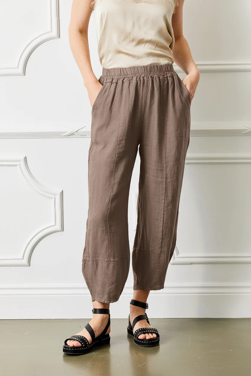 Sicily Linen Pant - Mud