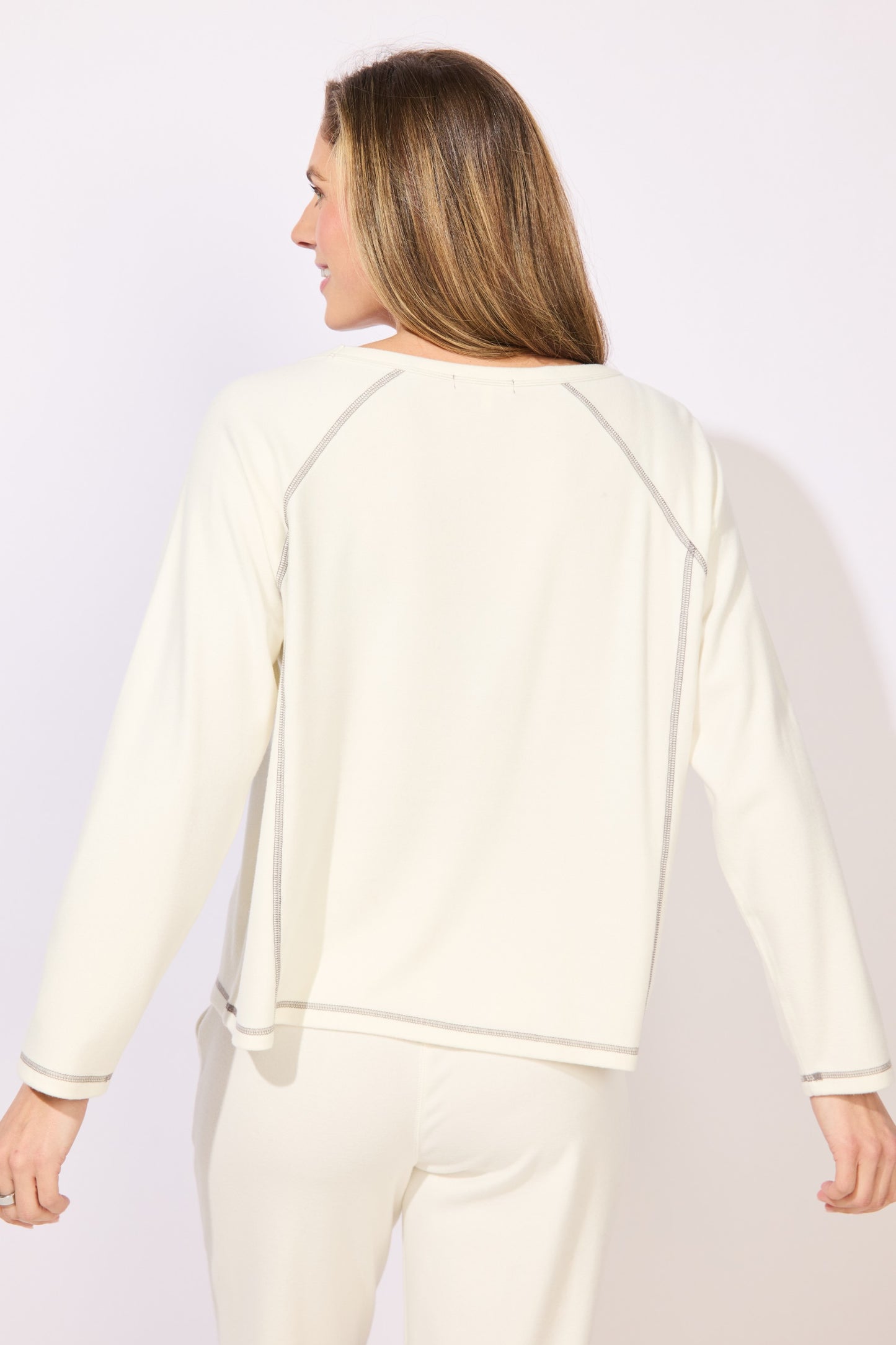 Buttery Rib Knit Top - Pearl