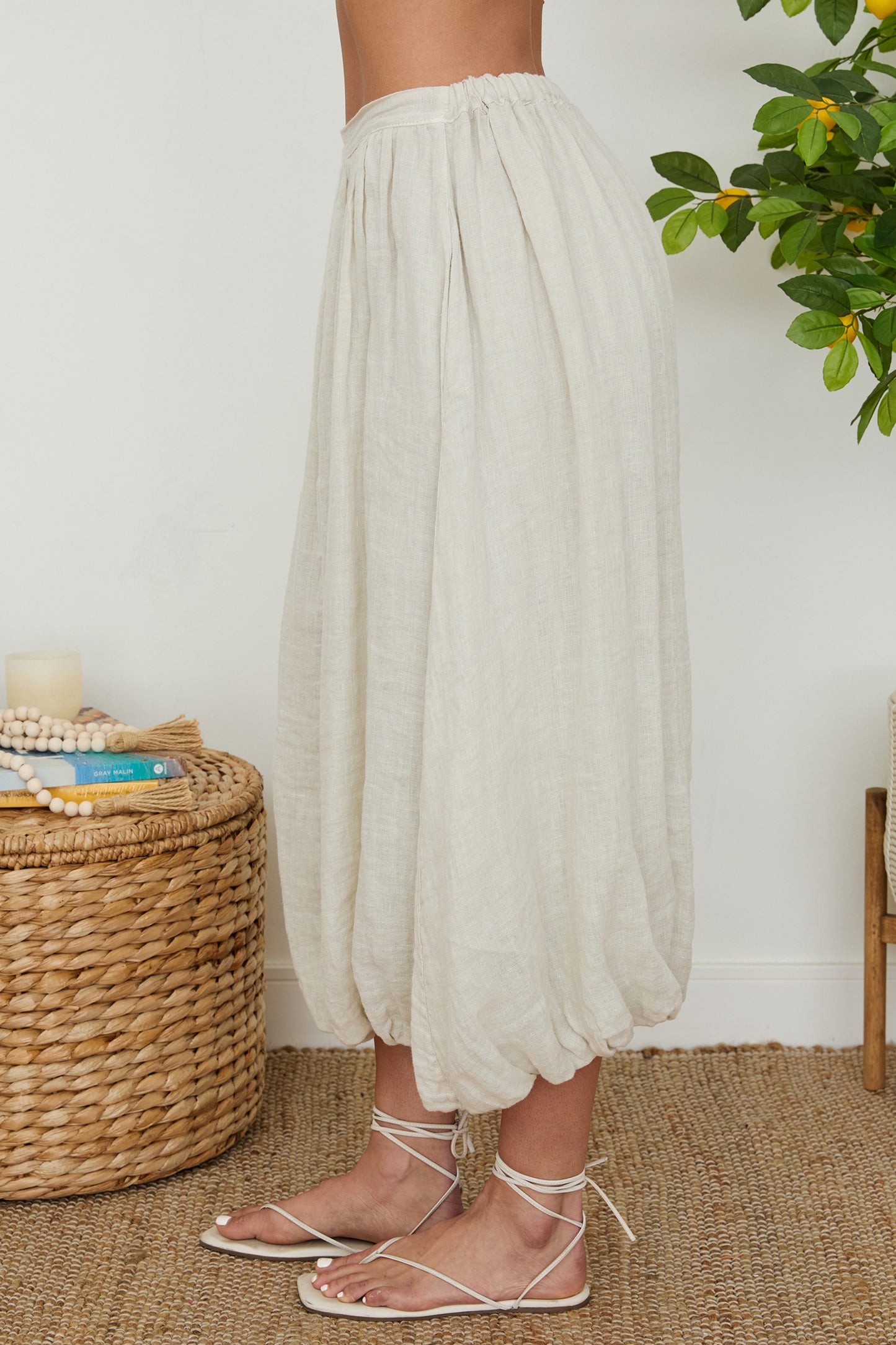Linen Bubble Skirt