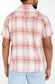 Coral Plaid Button Up Shirt