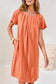 Flutter Sleeve Pleated Dress